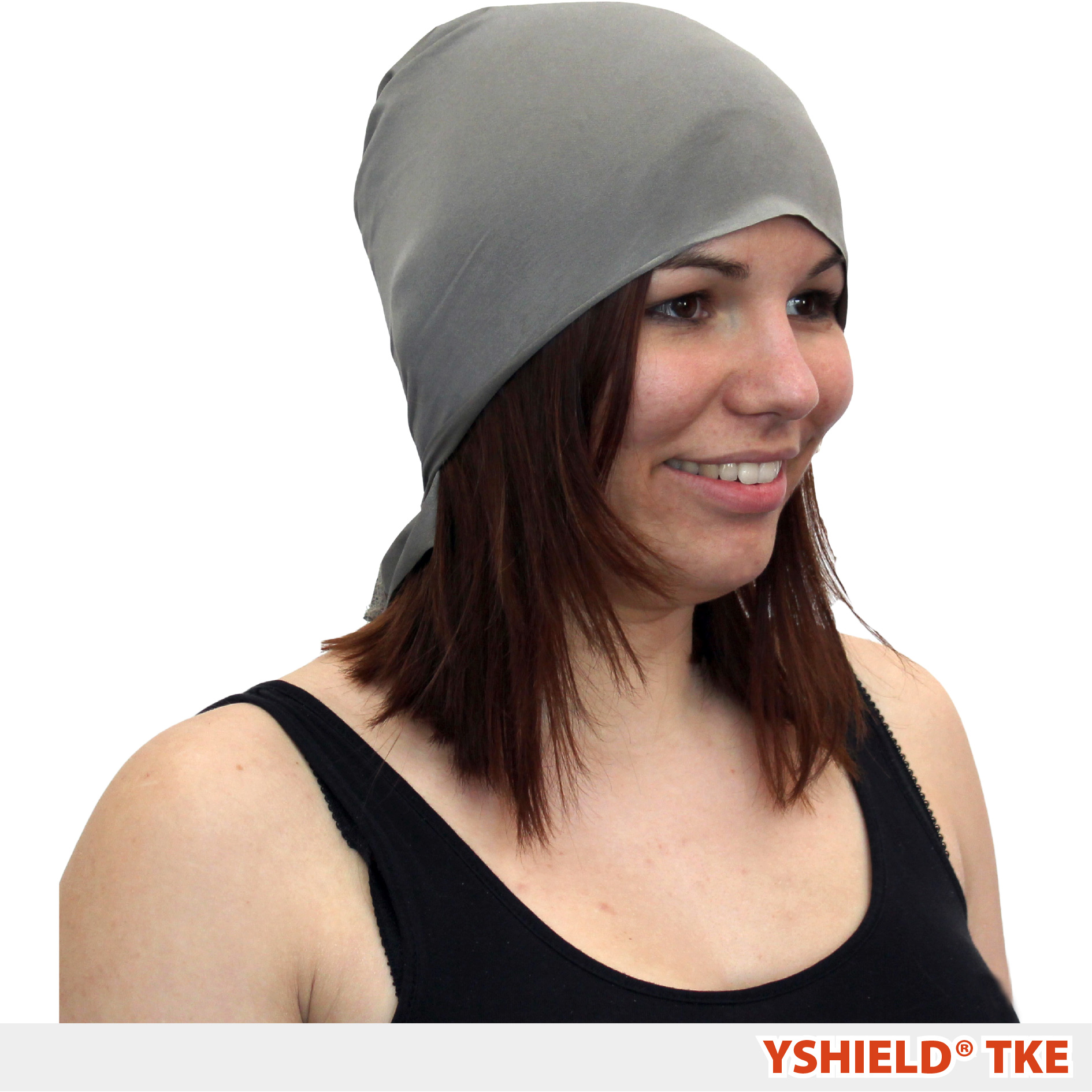 YSHIELD® TKE | Abschirmender Kopfschutz | Silver-Elastic – Bild 1