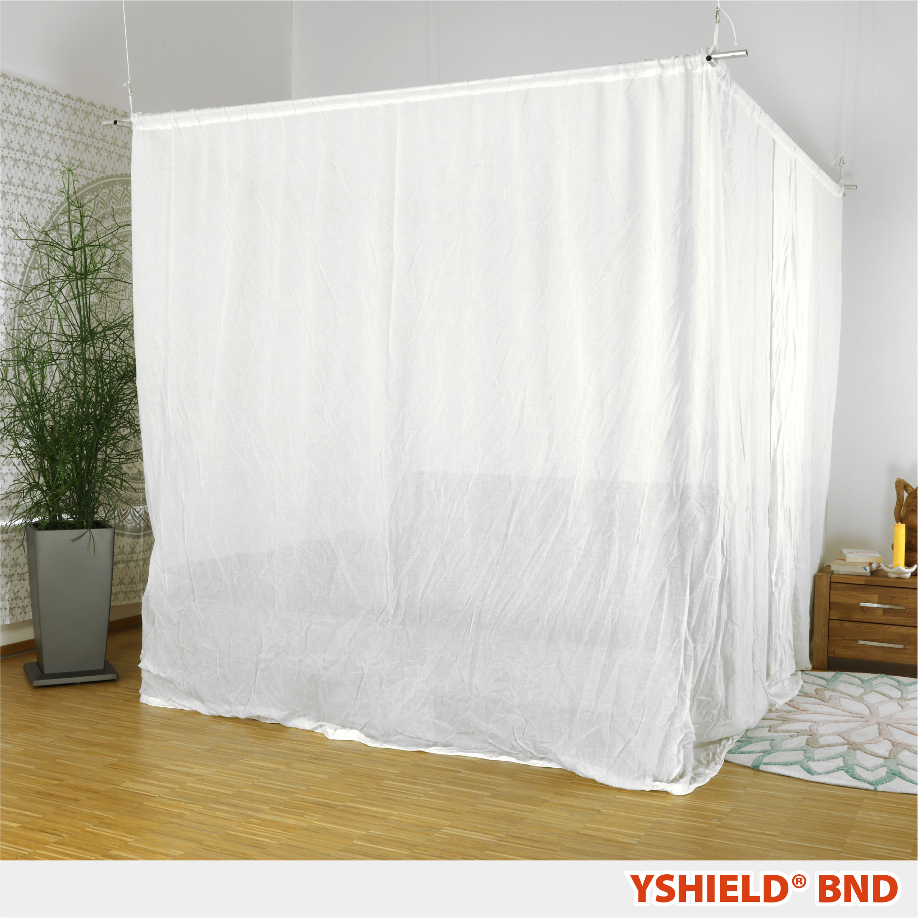 YSHIELD® BND | Abschirmbaldachin | Doppelbett | NATURELL – Bild 1