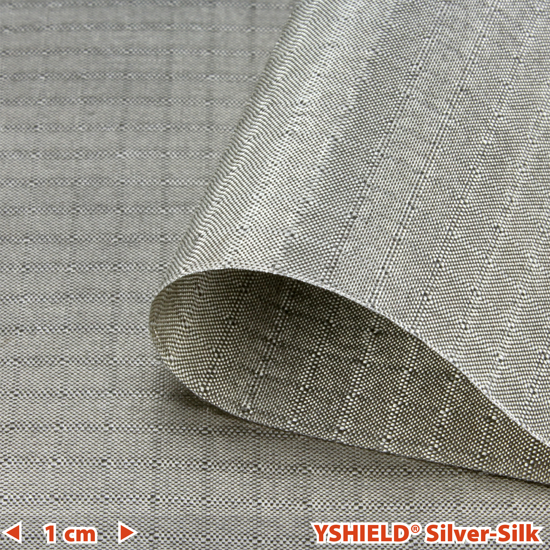 YSHIELD® SILVER-SILK | Abschirmstoff | Breite 130 cm | 1 Meter – Bild 1