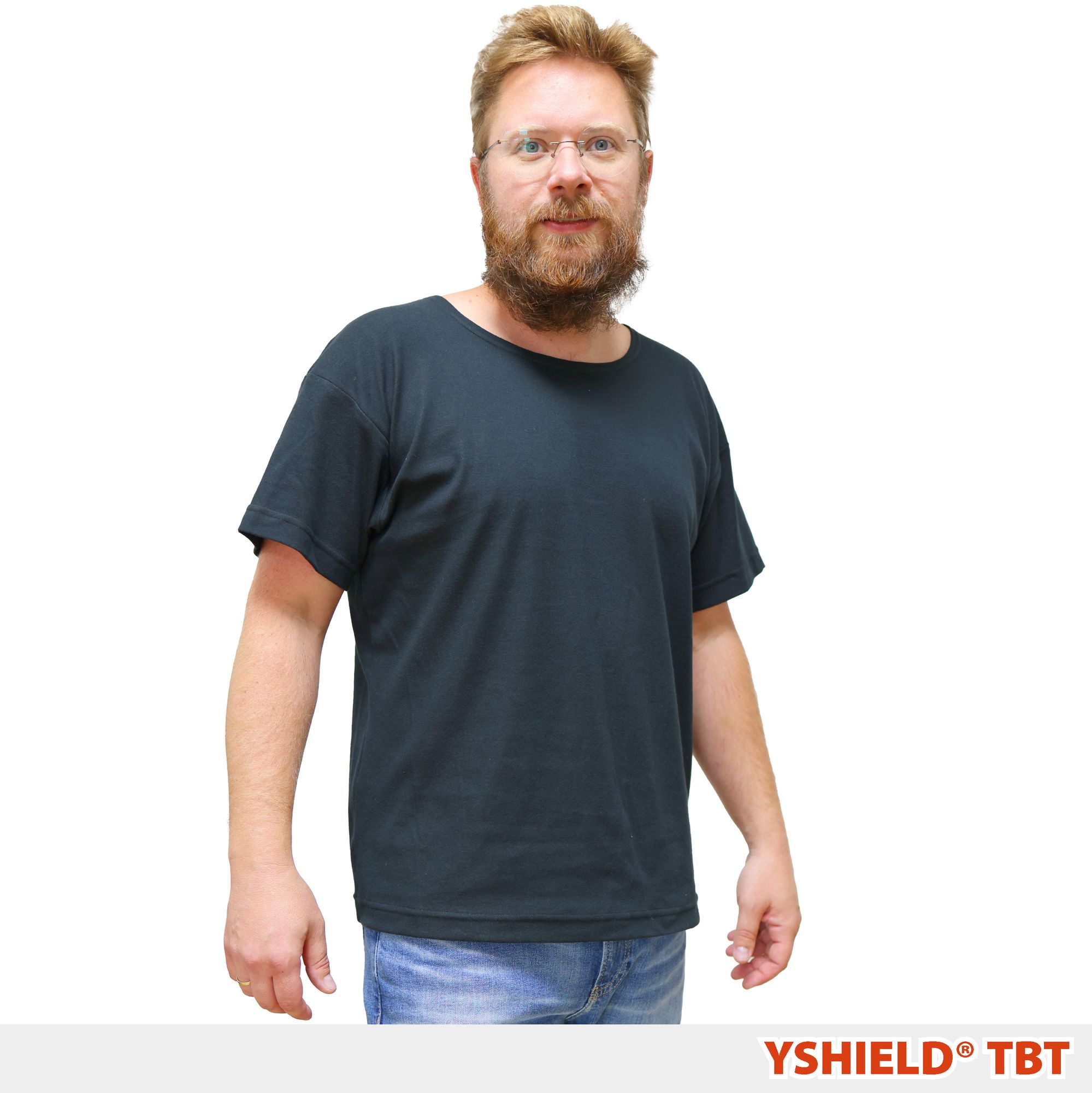 YSHIELD® TBT | Abschirmendes T-Shirt | Black-Jersey – Bild 1