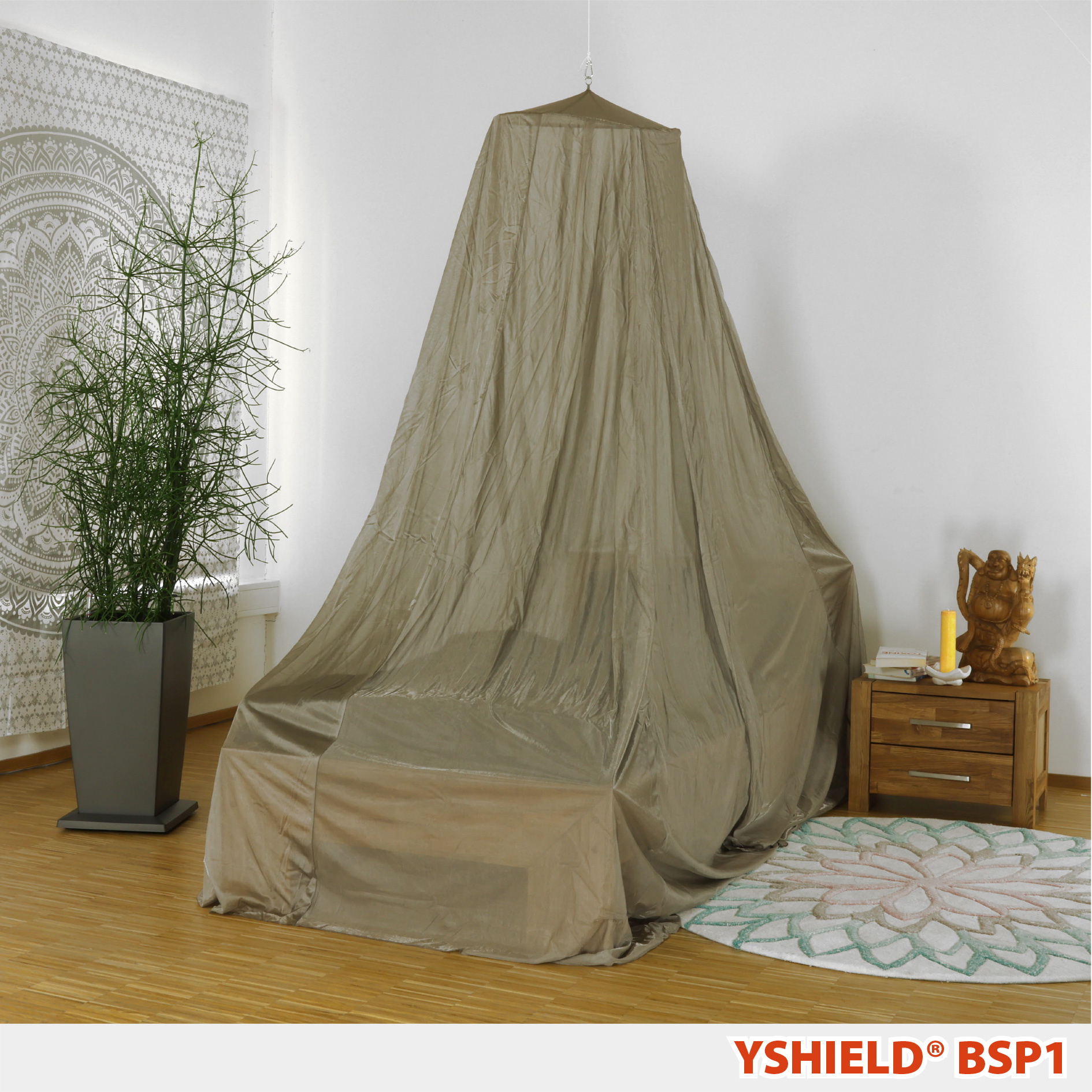 YSHIELD® BSP1 | SAFECAVE Abschirmbaldachin | Pyramide Einzelbett – Bild 1