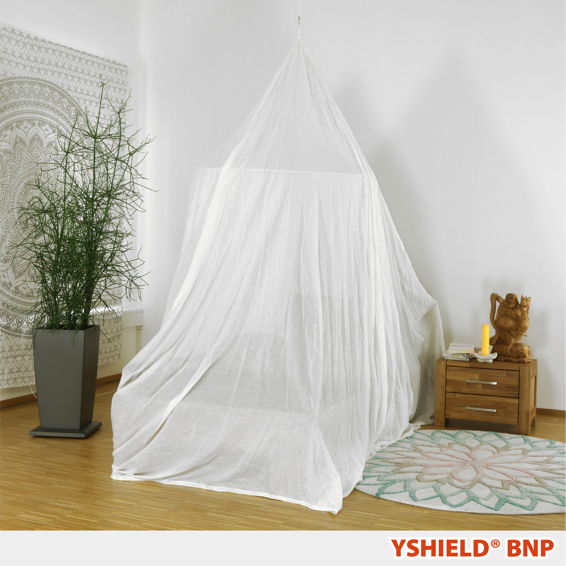 YSHIELD® BNP | Abschirmbaldachin | Pyramide | NATURELL – Bild 1