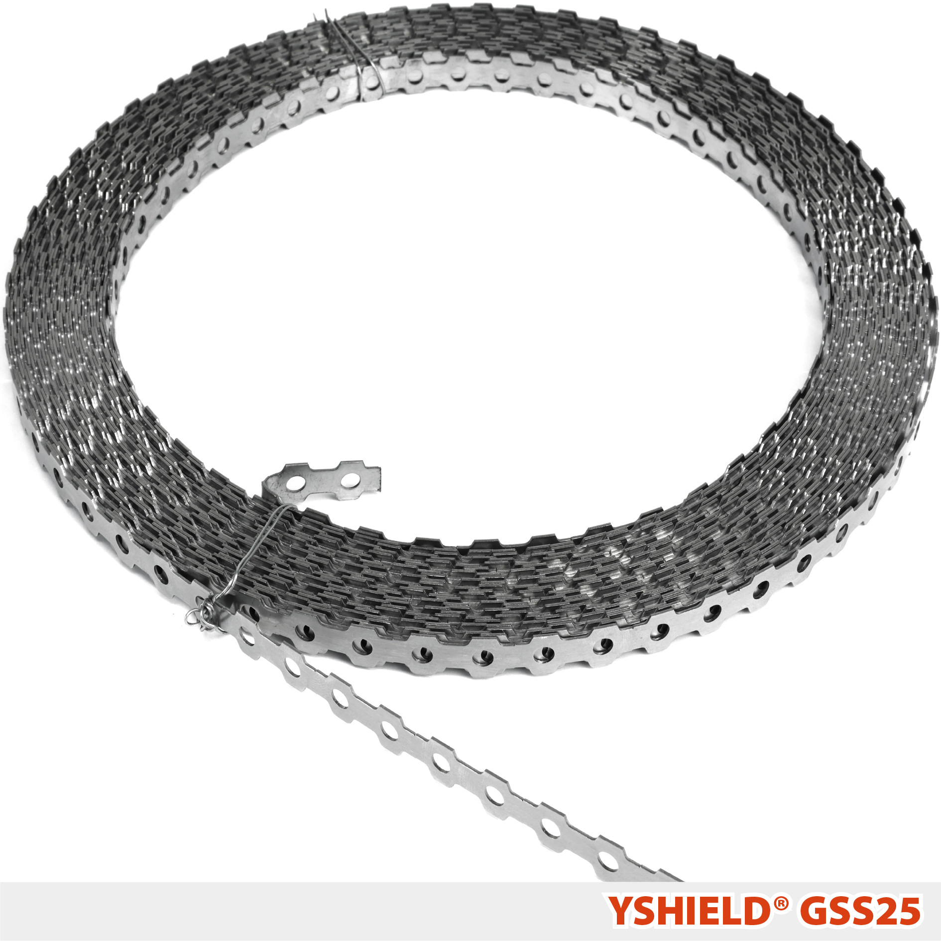 YSHIELD® GSS25 | Edelstahl-Lochband | Breite 12 mm | 25 Meter – Bild 1