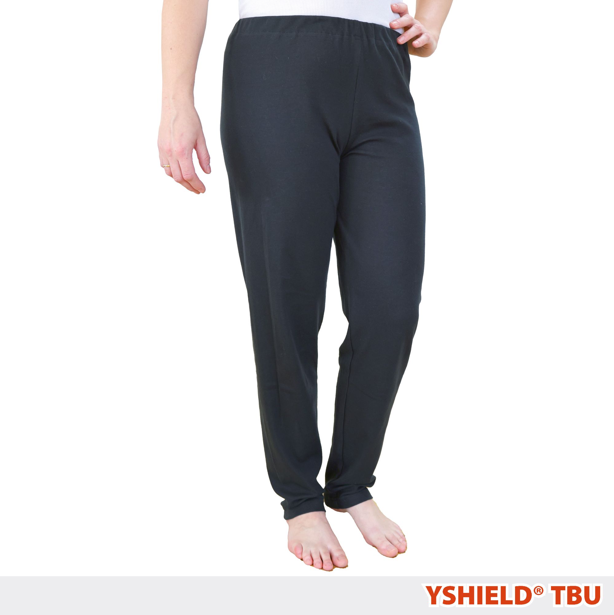 YSHIELD® TBU | Abschirmende lange Unterhose | Black-Jersey – Bild 1
